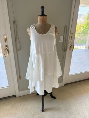 COS White Layered Midi Dress